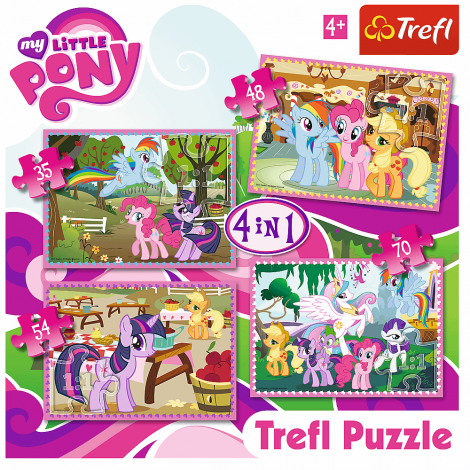 Puzzle Trefl 4w1 My Little Pony: Wakacje kucyków - 2